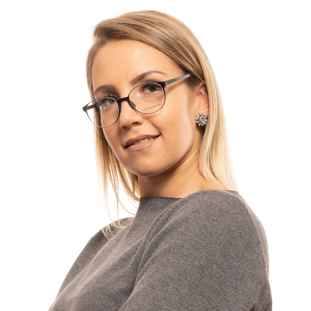 Porsche Design Brille (Gestell) aus schwarzem Metall, Edelstahl und Aluminium