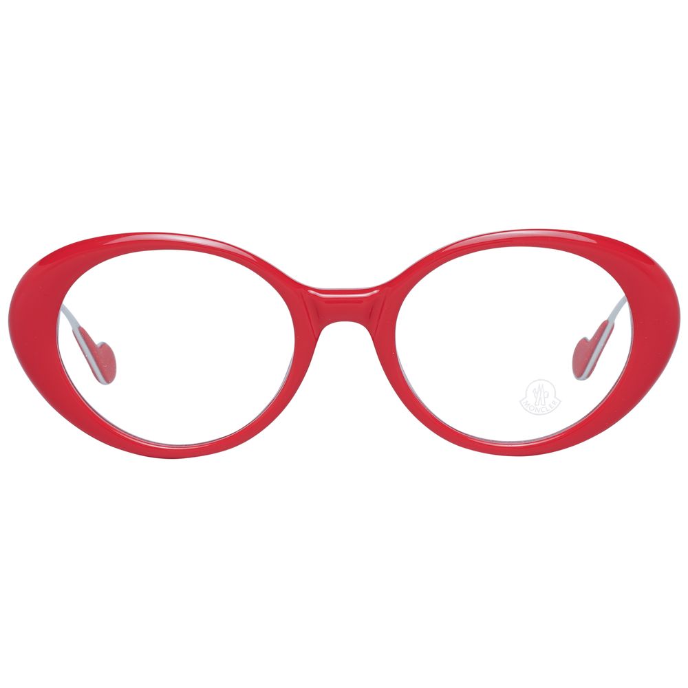 Moncler Brille aus Metall und Kunststoff, rot