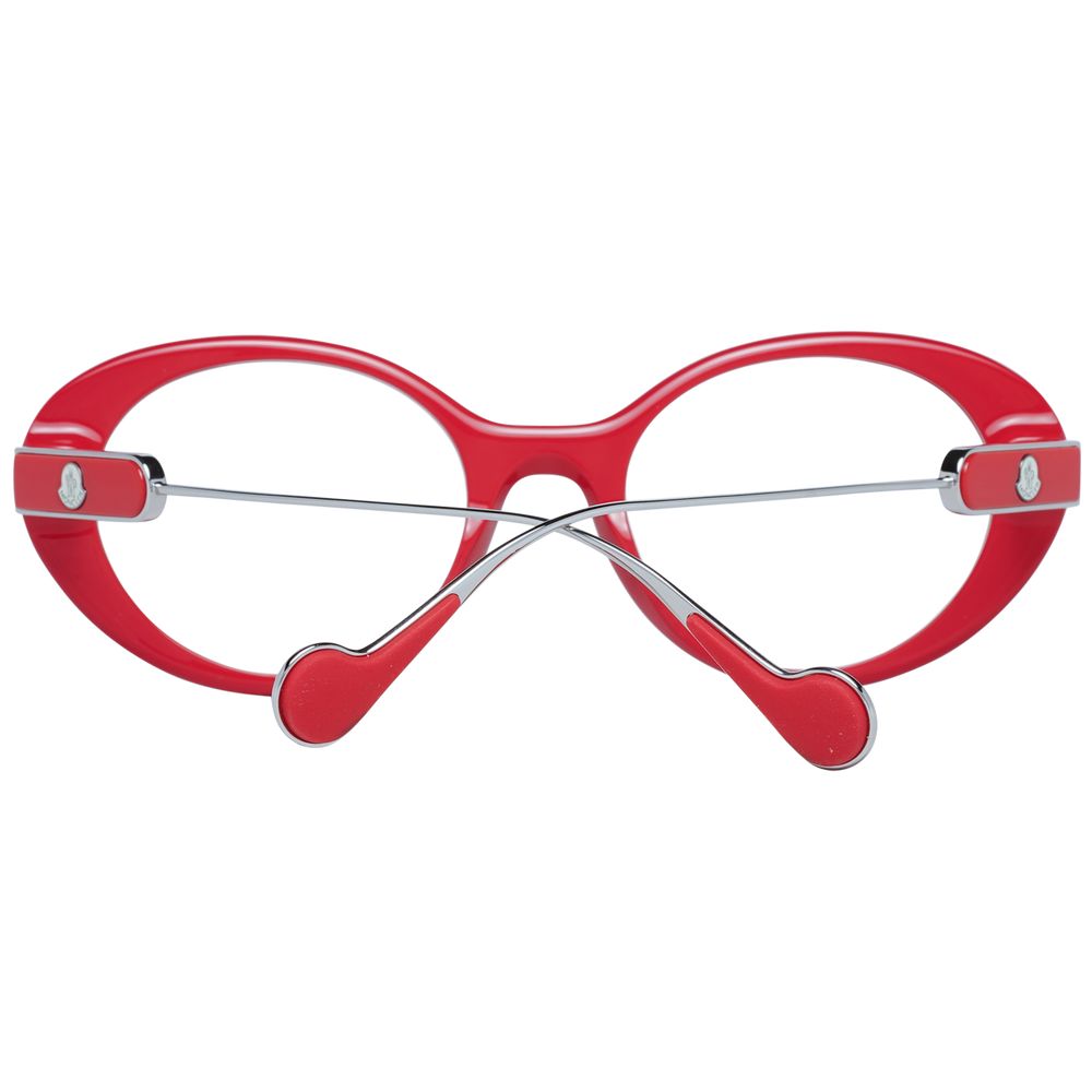 Moncler Brille aus Metall und Kunststoff, rot