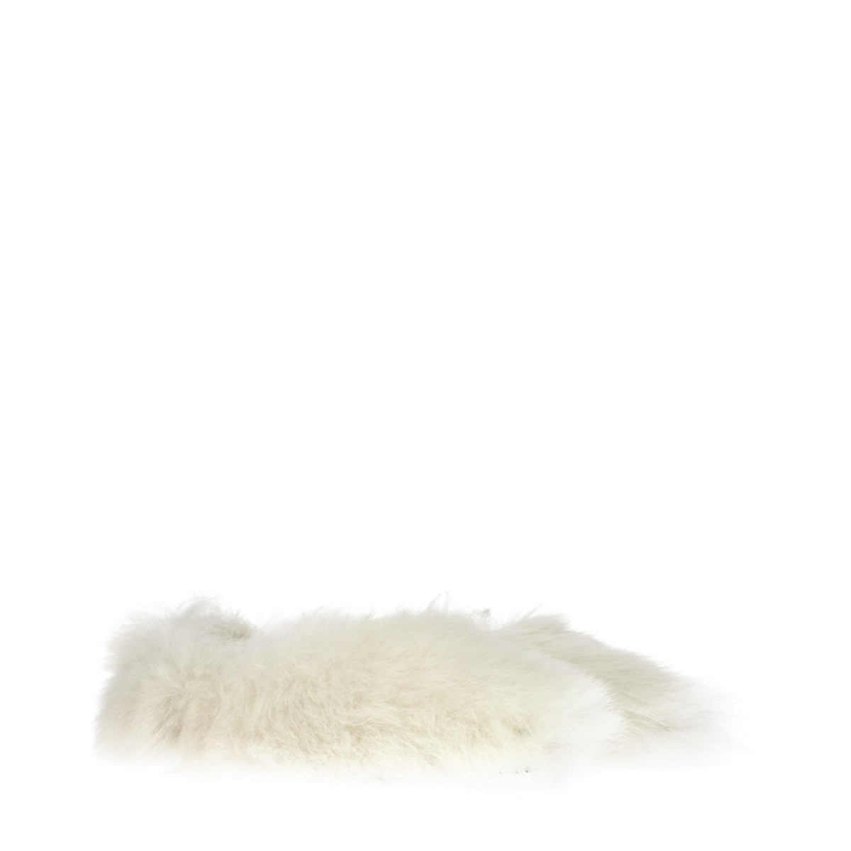 Jil Sander Weiße Fellpantoffeln