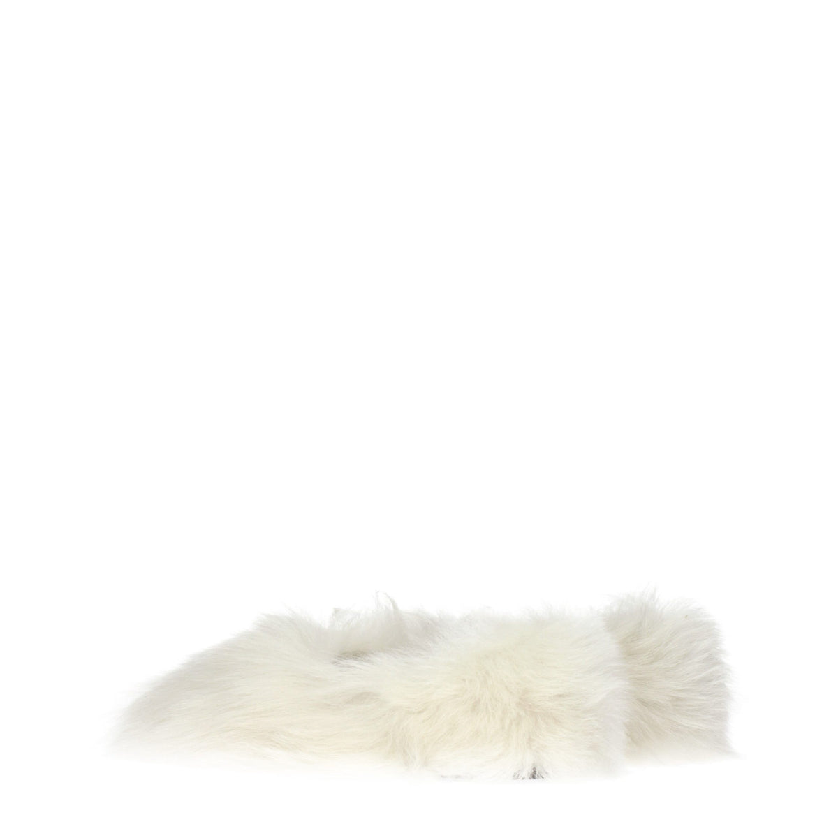 Jil Sander Weiße Fellpantoffeln