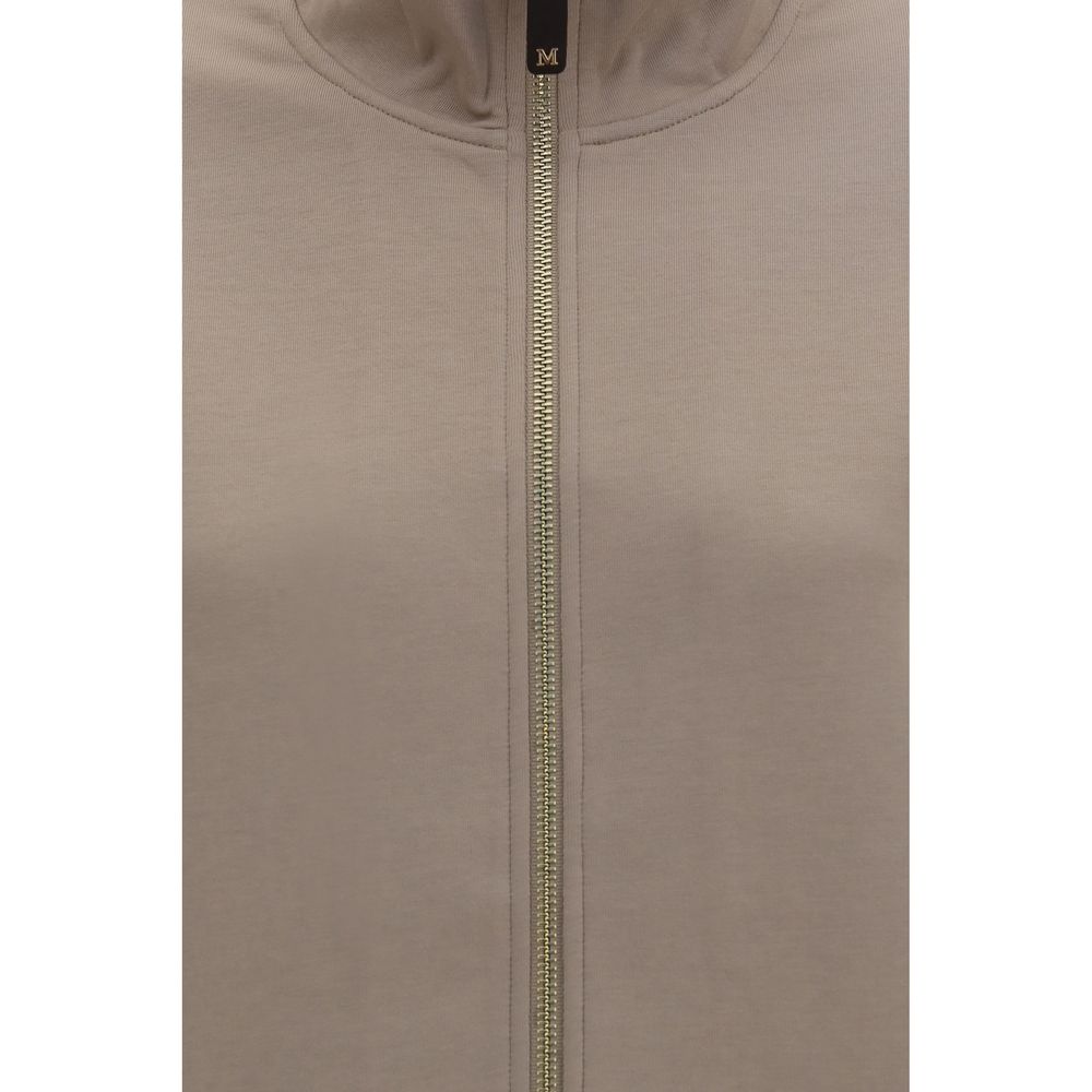 'S Max Mara Beigefarbenes Baumwoll-Sweatshirt