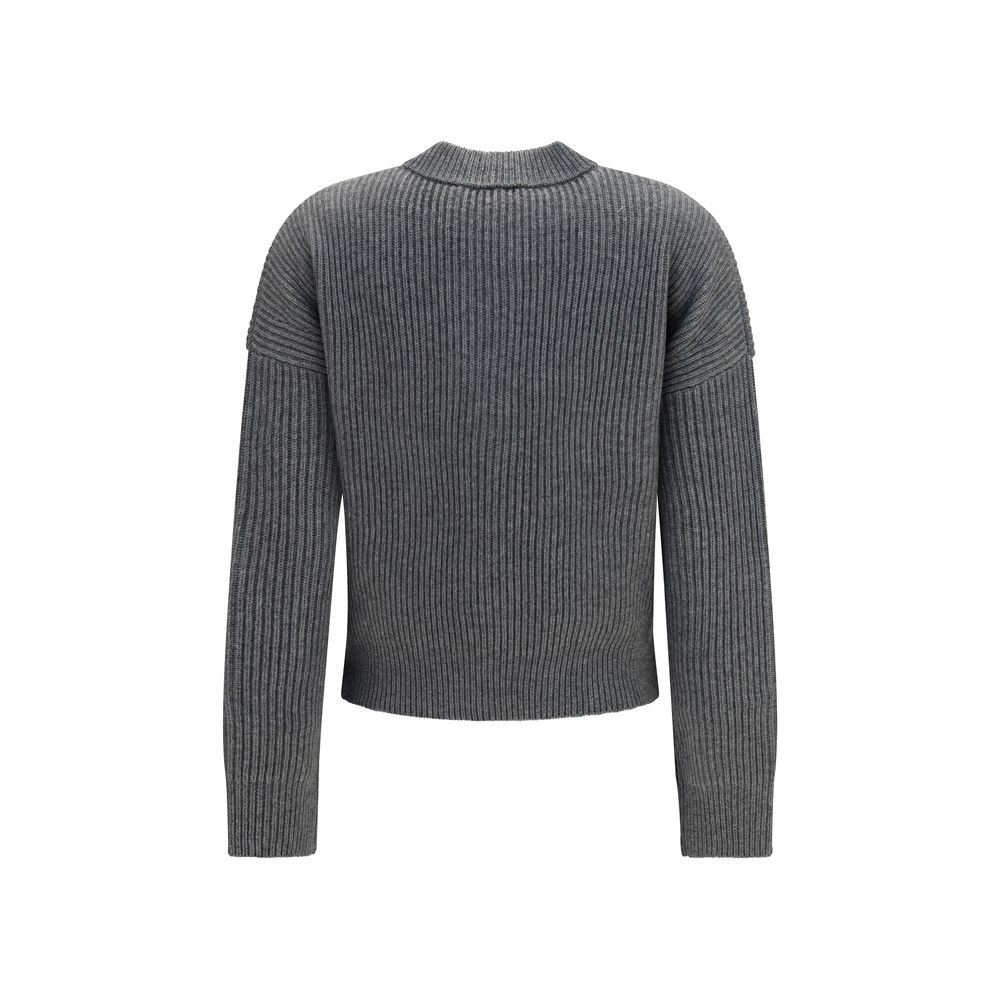 Max Mara Grauer Strickjacke aus Wolle Oves Aries
