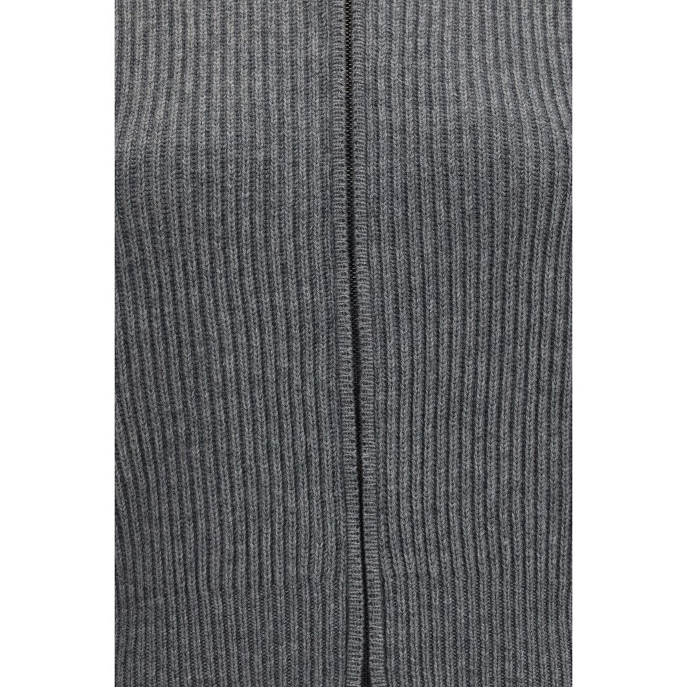 Max Mara Grauer Strickjacke aus Wolle Oves Aries