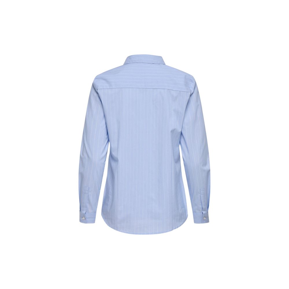 Jacqueline De Yong Blaue Baumwollbluse