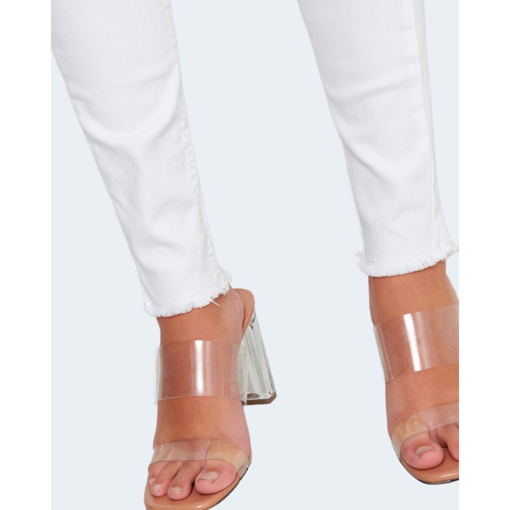 Nur weiße schmale Jeans aus Baumwolle