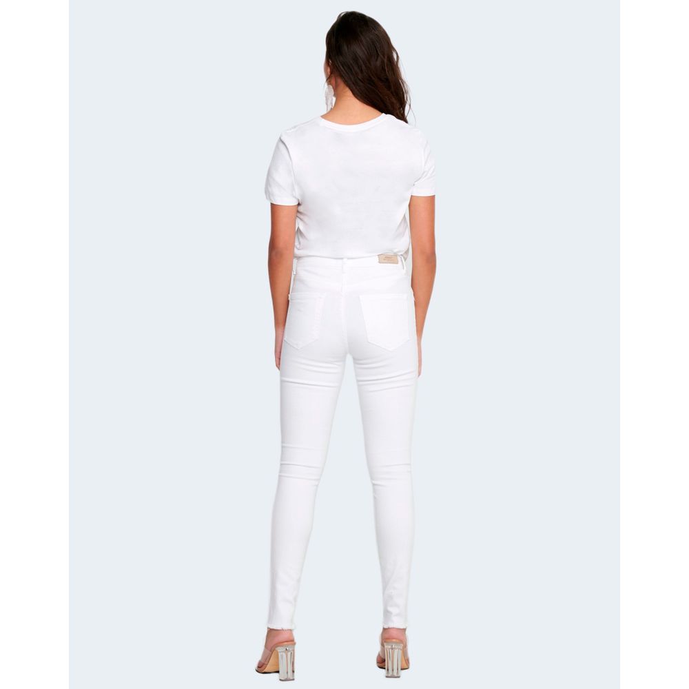 Nur weiße schmale Jeans aus Baumwolle