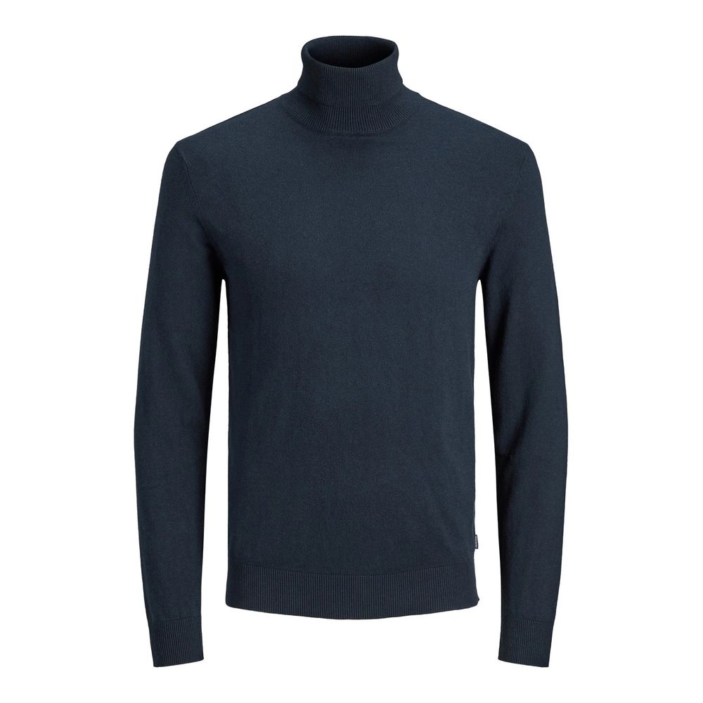 Jack Jones blauer Rollkragenpullover aus Baumwolle