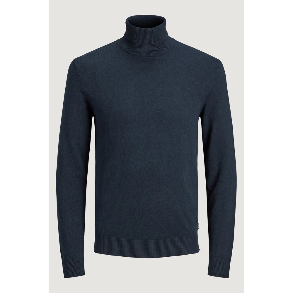 Jack Jones blauer Rollkragenpullover aus Baumwolle