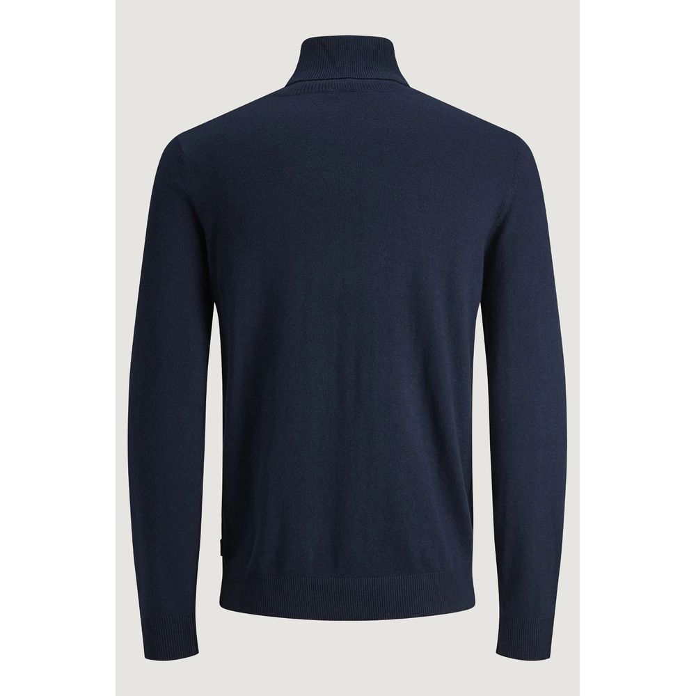 Jack Jones blauer Rollkragenpullover aus Baumwolle
