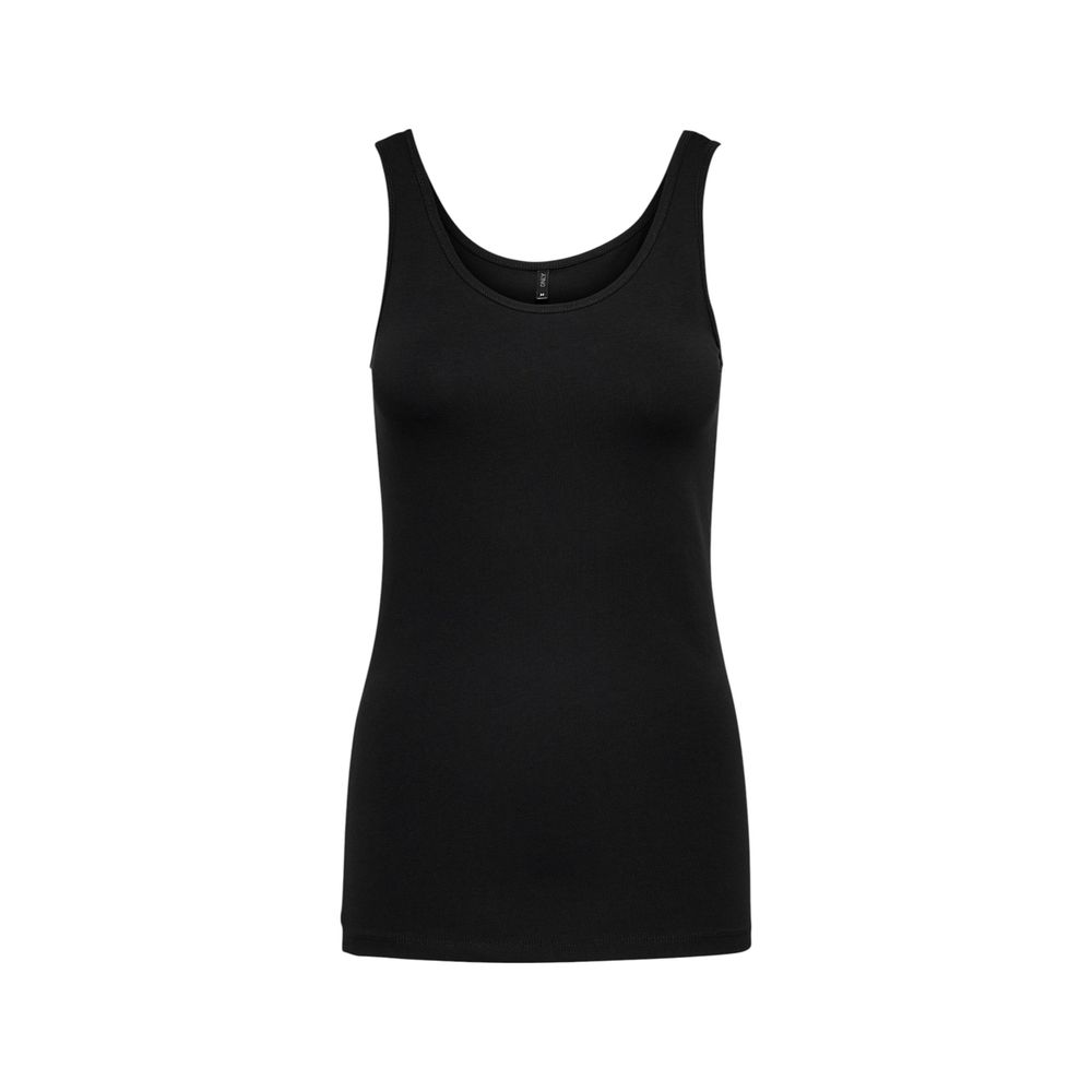 Nur schwarze Baumwoll-Tanktops