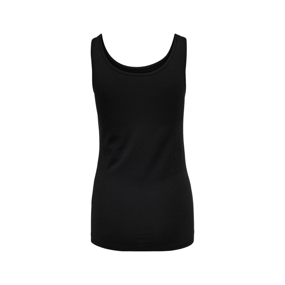 Nur schwarze Baumwoll-Tanktops
