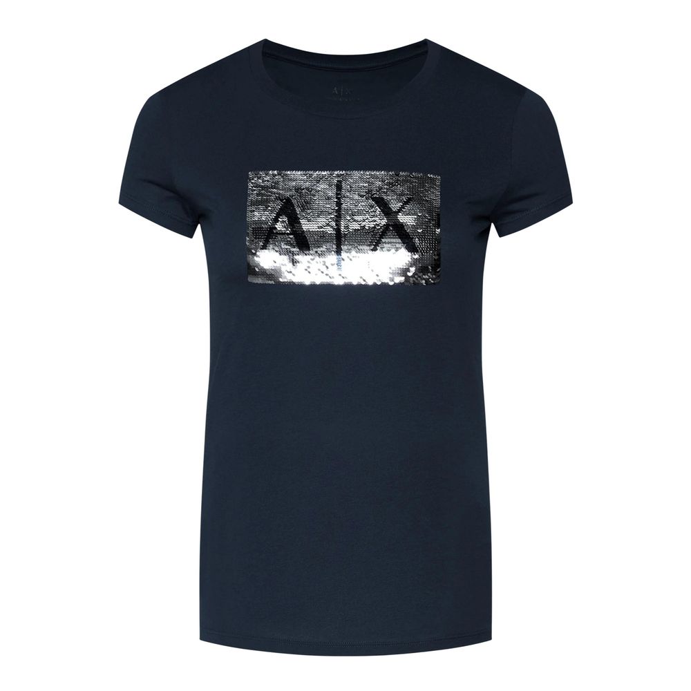 Armani Exchange Blaues Baumwoll-T-Shirt