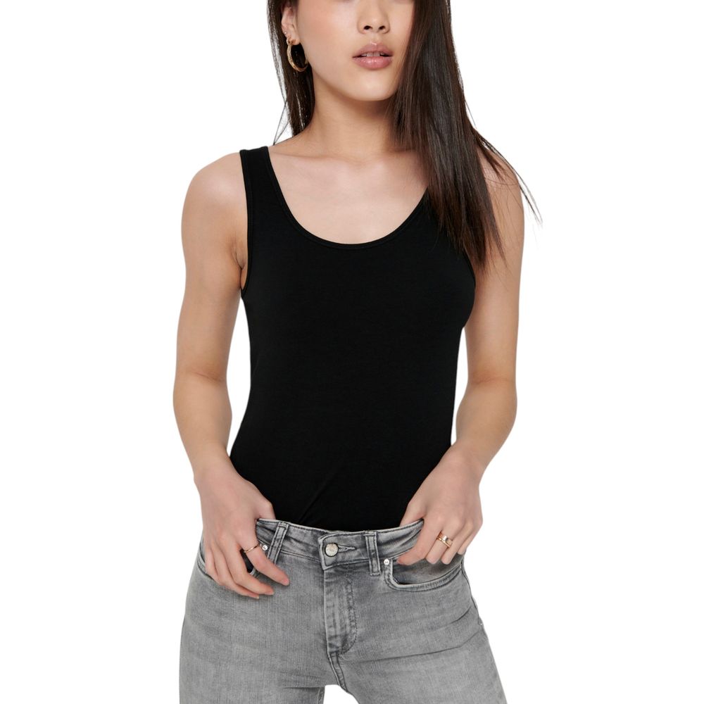 Nur schwarze Baumwoll-Tanktops