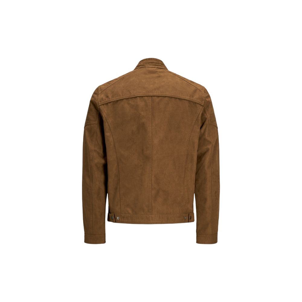 Jack Jones Beige Kunstleder knöchellange Jacke