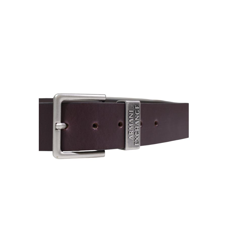 Armani Exchange Regular-Gürtel aus braunem Leder