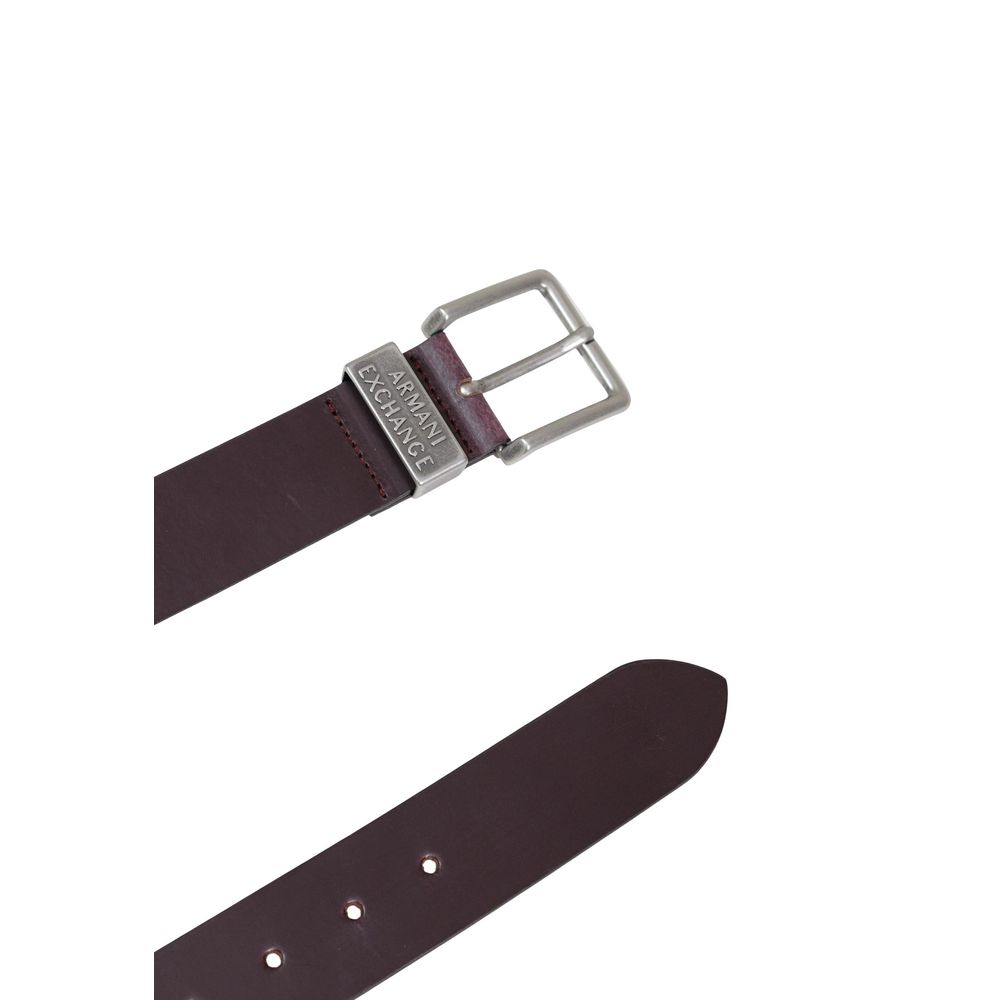 Armani Exchange Regular-Gürtel aus braunem Leder
