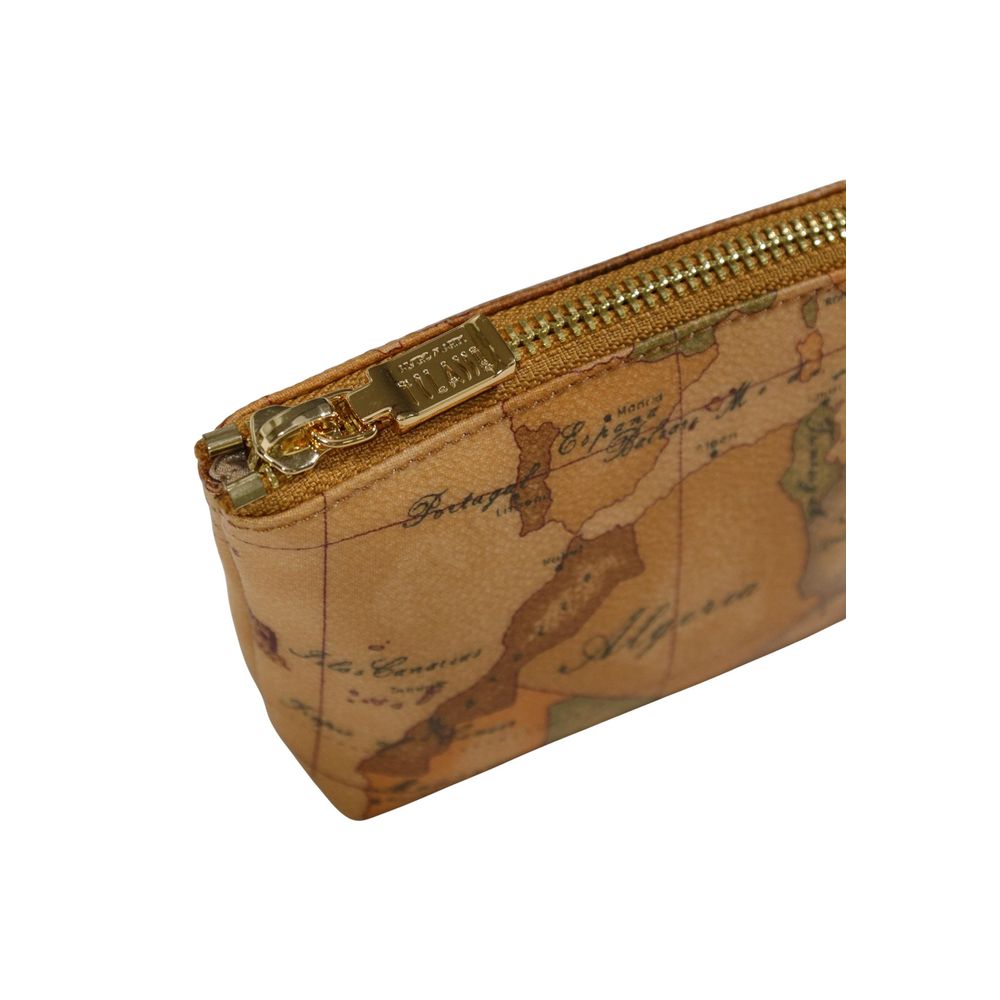 Alviero Martini Prima Classe Beige Baumwoll-Clutch