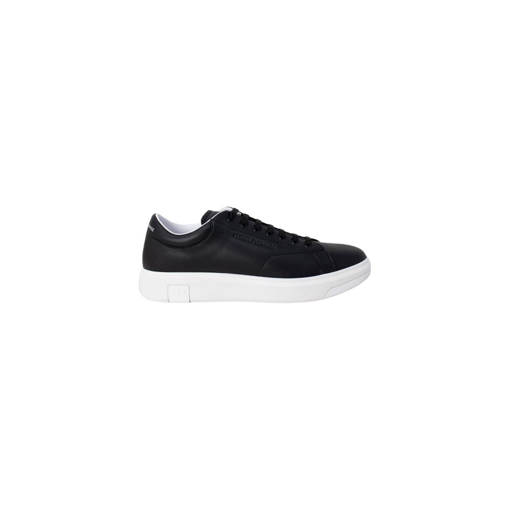 Armani Exchange Schwarze Low-Top Sneaker aus Leder