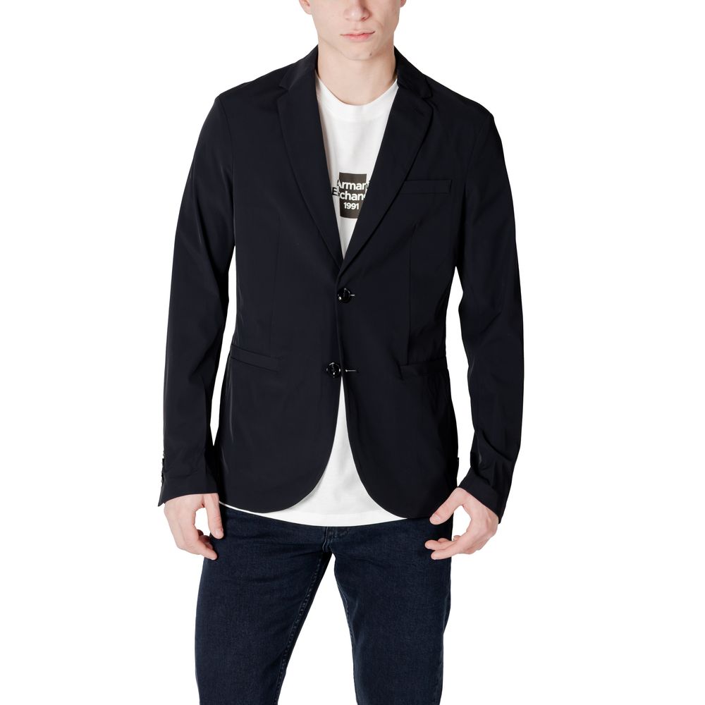 Armani Exchange Schwarzer Blazer aus Baumwolle