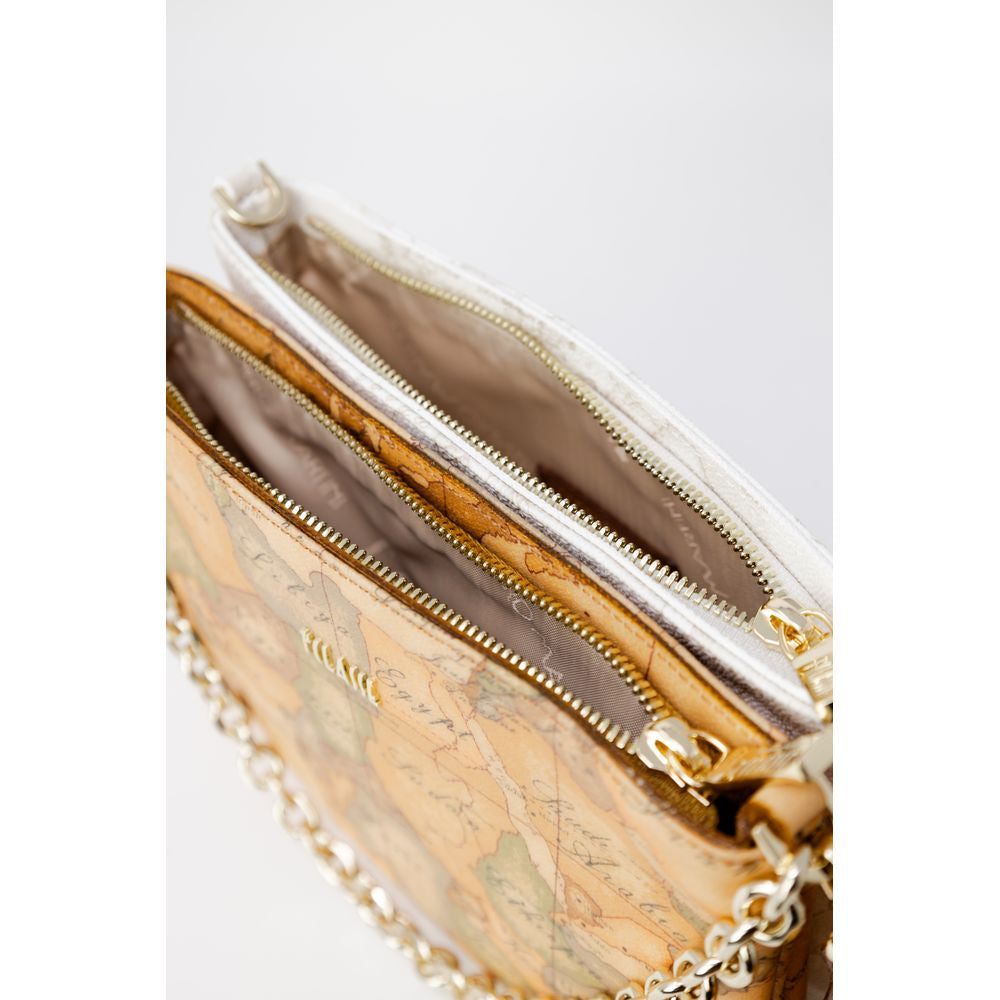 Alviero Martini Prima Classe Beigefarbene Lederhandtasche