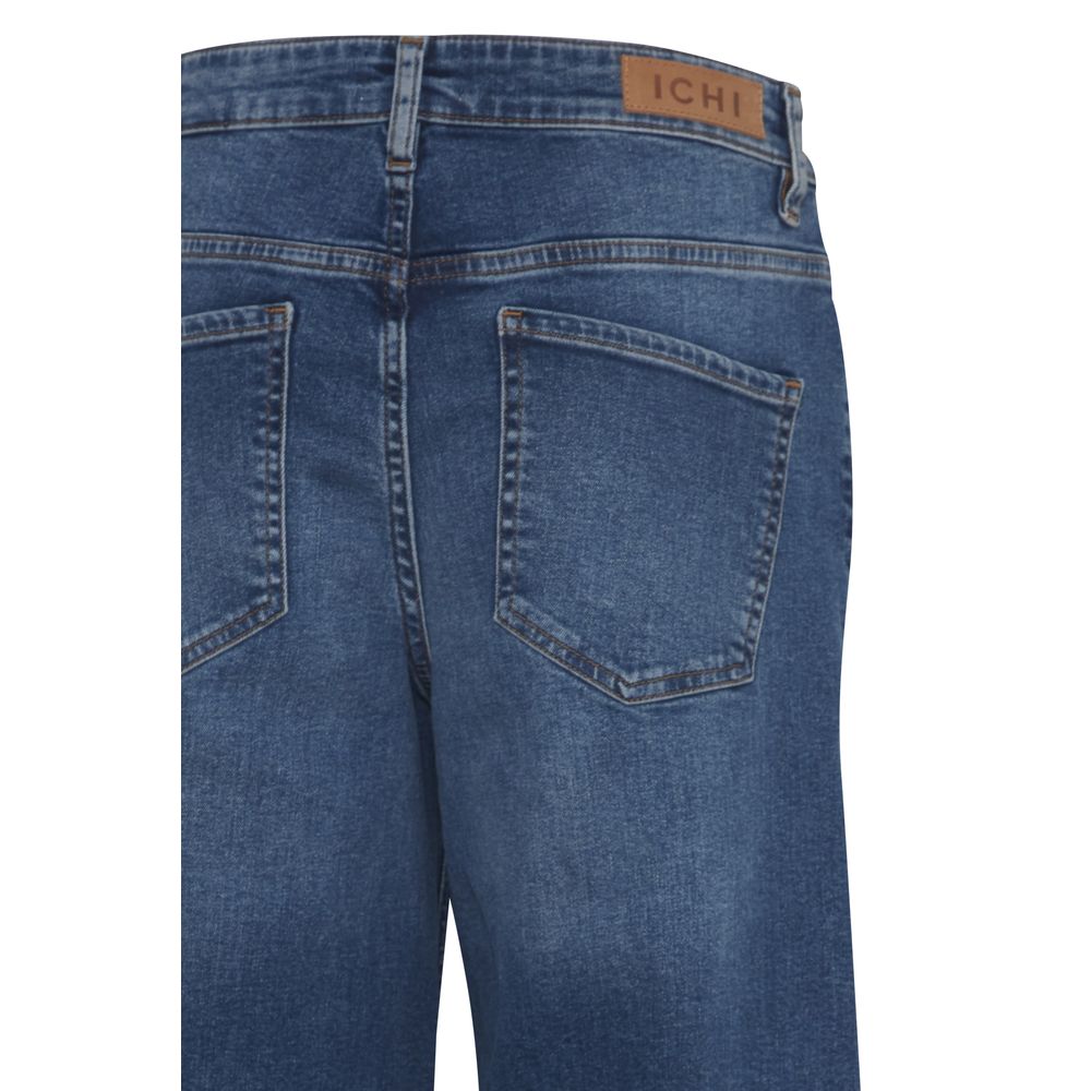 ICHI Blaue Bootcut Jeans aus Baumwolle