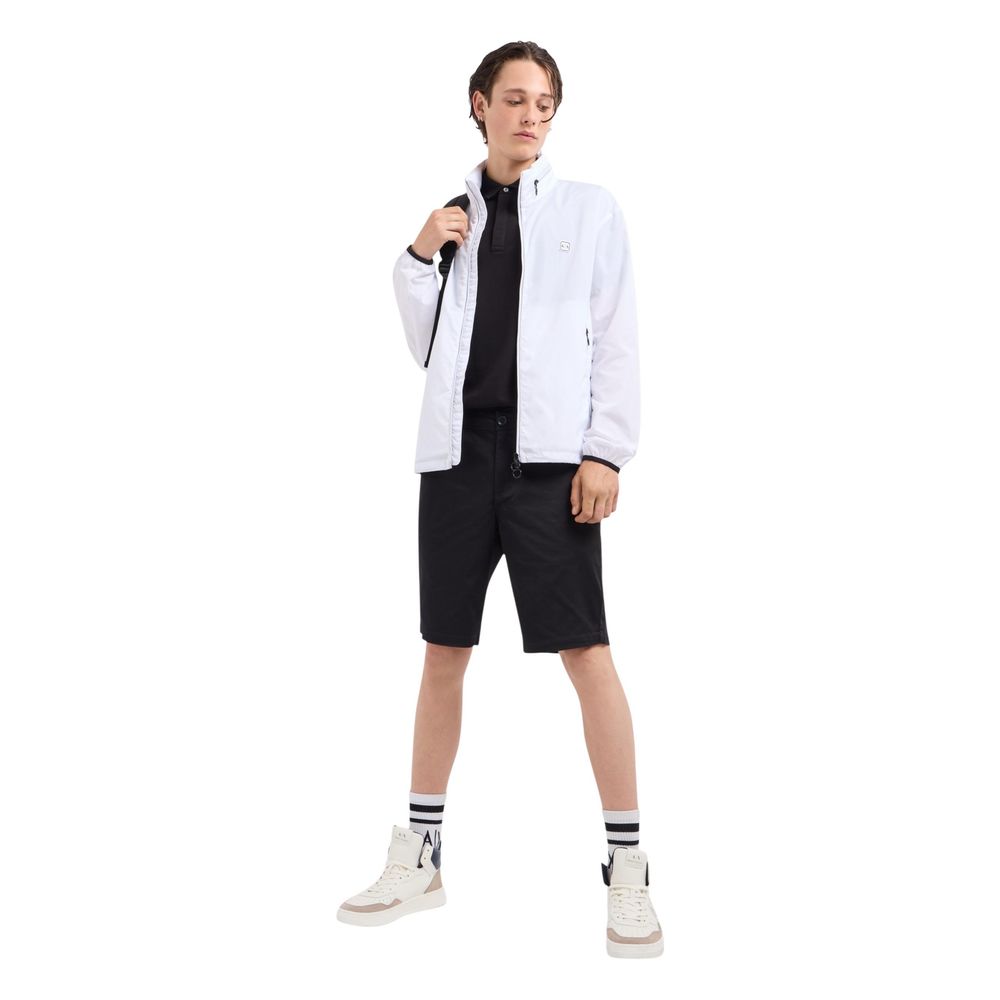 Armani Exchange Schwarze Bermuda-Shorts aus Baumwolle
