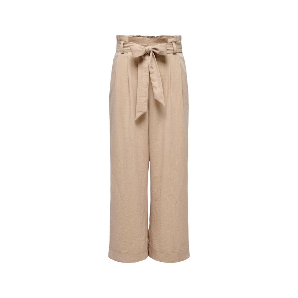 Nur beige Viskose Freizeithosen