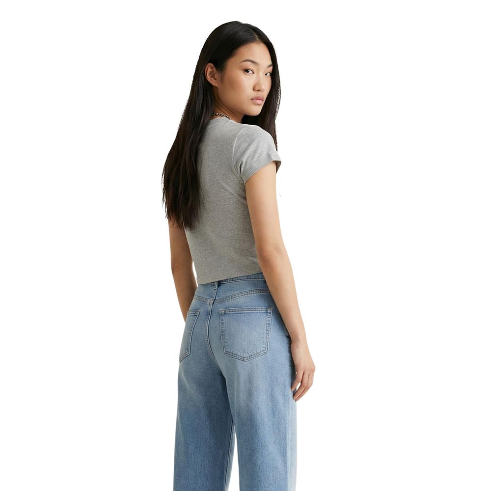Calvin Klein Jeans Graues Baumwoll-T-Shirt