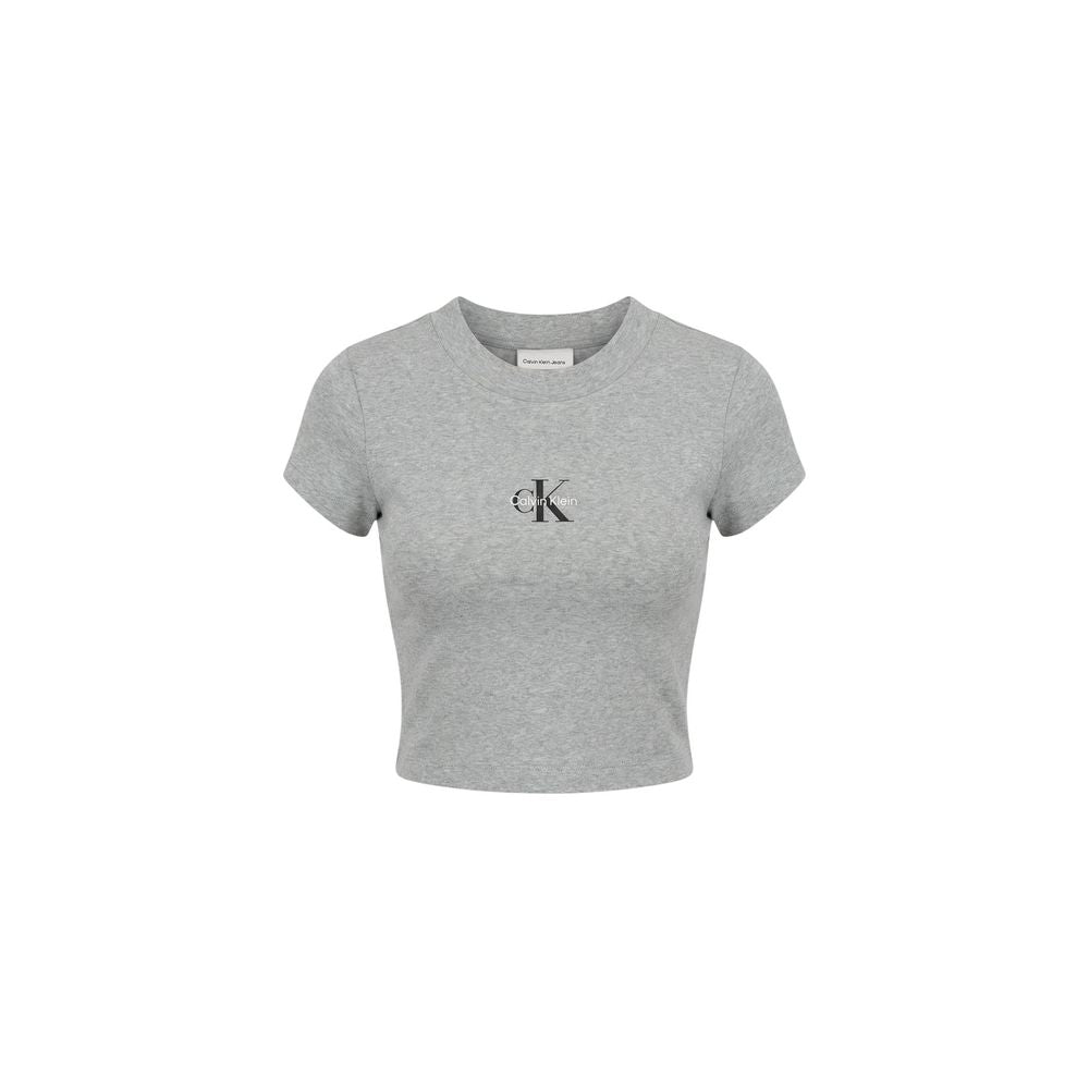 Calvin Klein Jeans Graues Baumwoll-T-Shirt