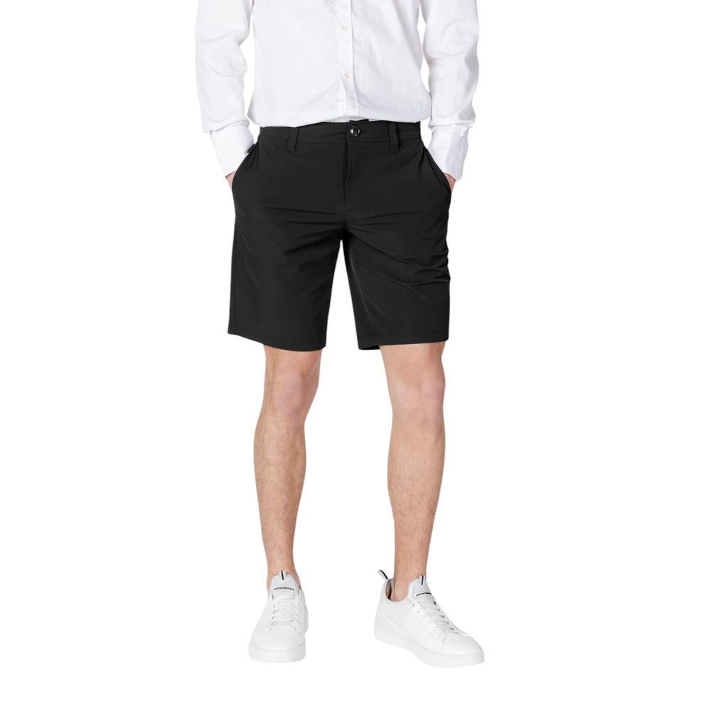Armani Exchange Schwarze Bermuda-Shorts aus Polyamid