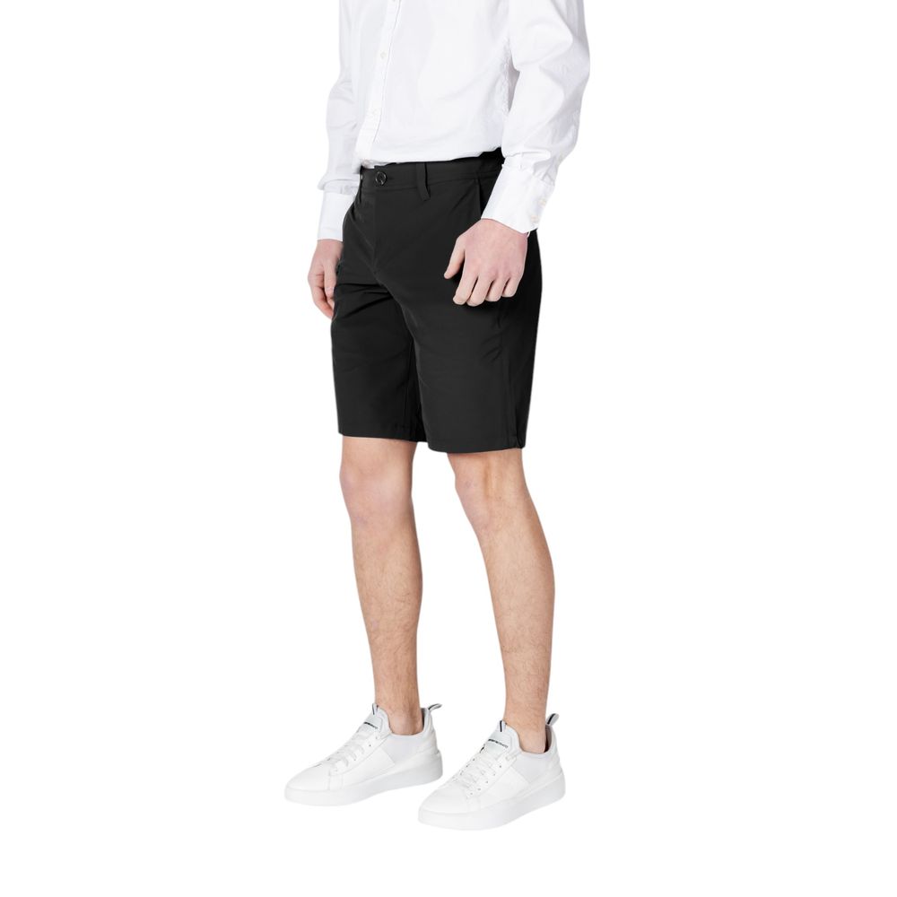 Armani Exchange Schwarze Bermuda-Shorts aus Polyamid
