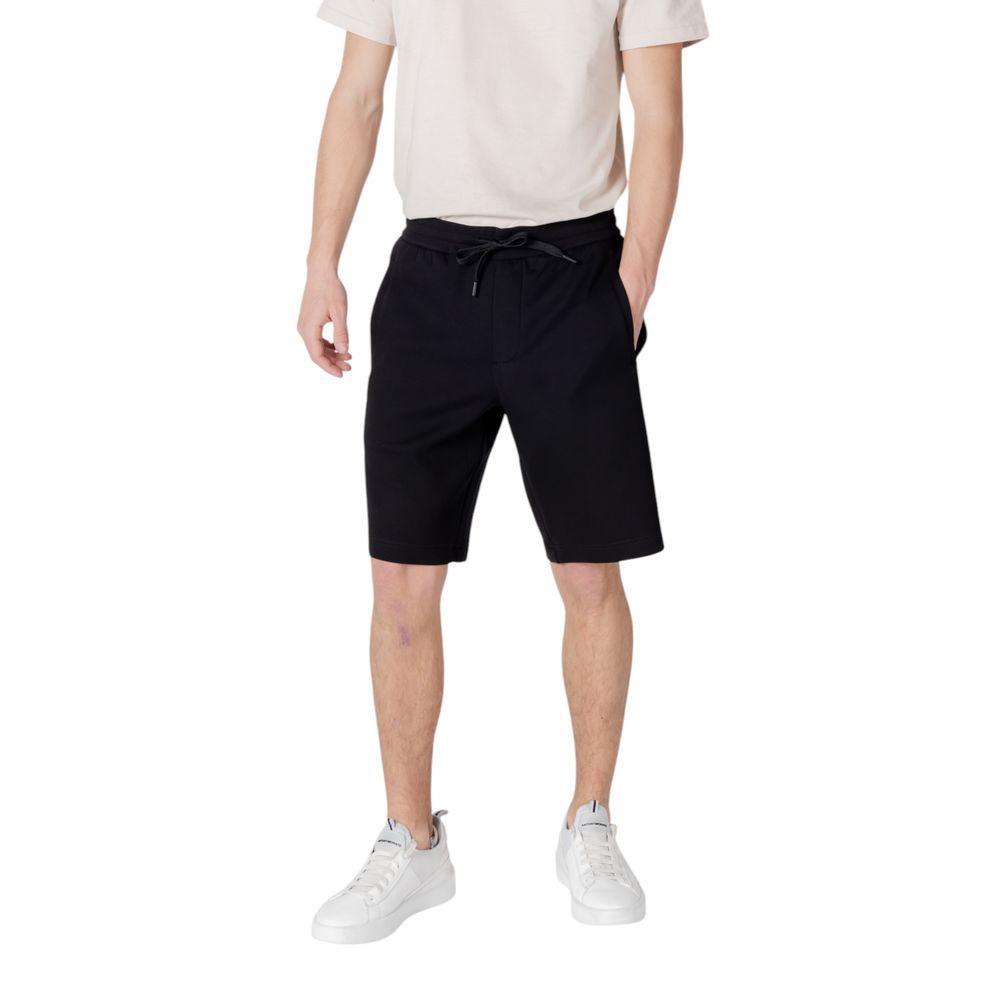 Armani Exchange Schwarze Bermuda-Shorts aus Baumwolle