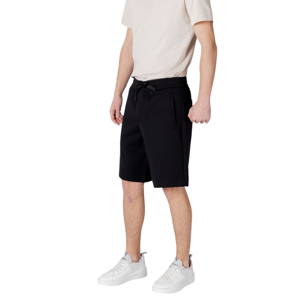 Armani Exchange Schwarze Bermuda-Shorts aus Baumwolle