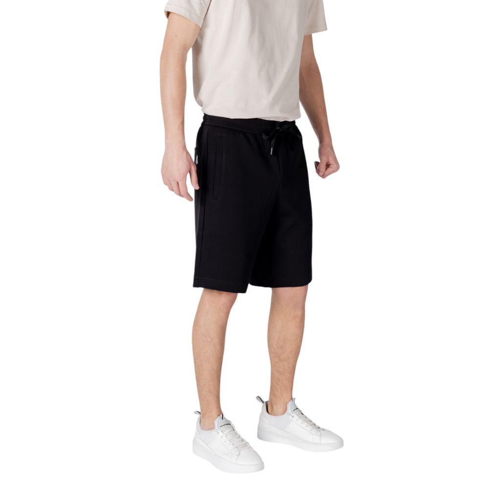 Armani Exchange Schwarze Bermuda-Shorts aus Baumwolle