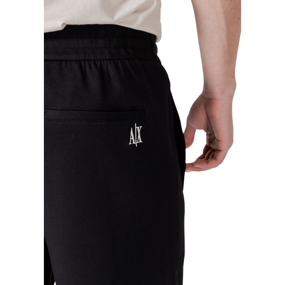 Armani Exchange Schwarze Bermuda-Shorts aus Baumwolle