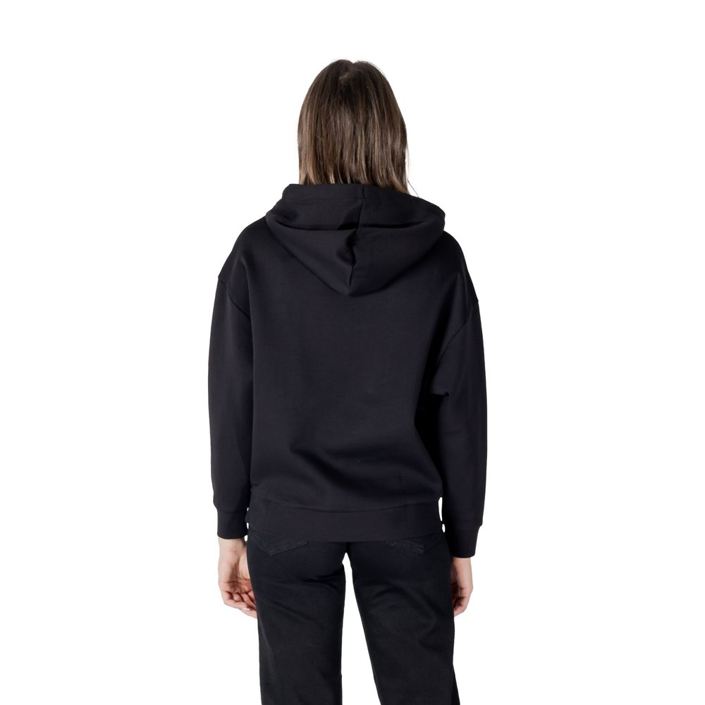 Armani Exchange Schwarzer Baumwoll-Kapuzenpullover