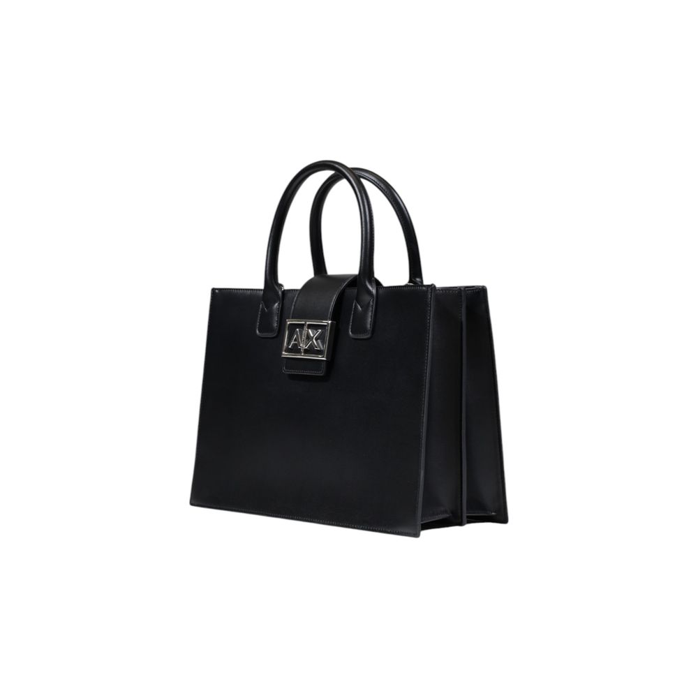 Armani Exchange Schwarze Handtasche aus Polyester