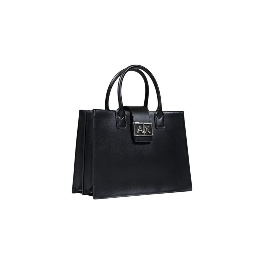 Armani Exchange Schwarze Handtasche aus Polyester