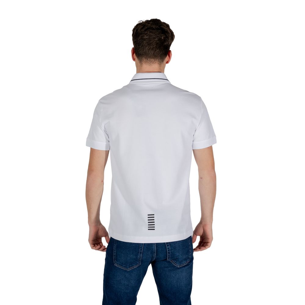 EA7 Emporio Armani Poloshirt aus weißer Baumwolle