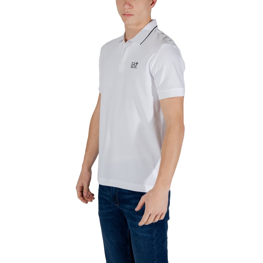 EA7 Emporio Armani Poloshirt aus weißer Baumwolle