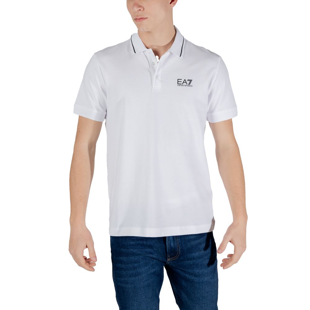 EA7 Emporio Armani Poloshirt aus weißer Baumwolle