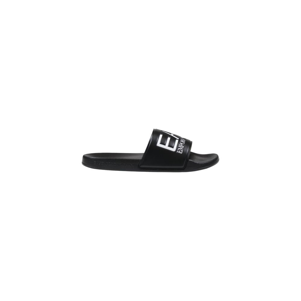 EA7 Emporio Armani Schwarz-weiße PVC-Pantoletten