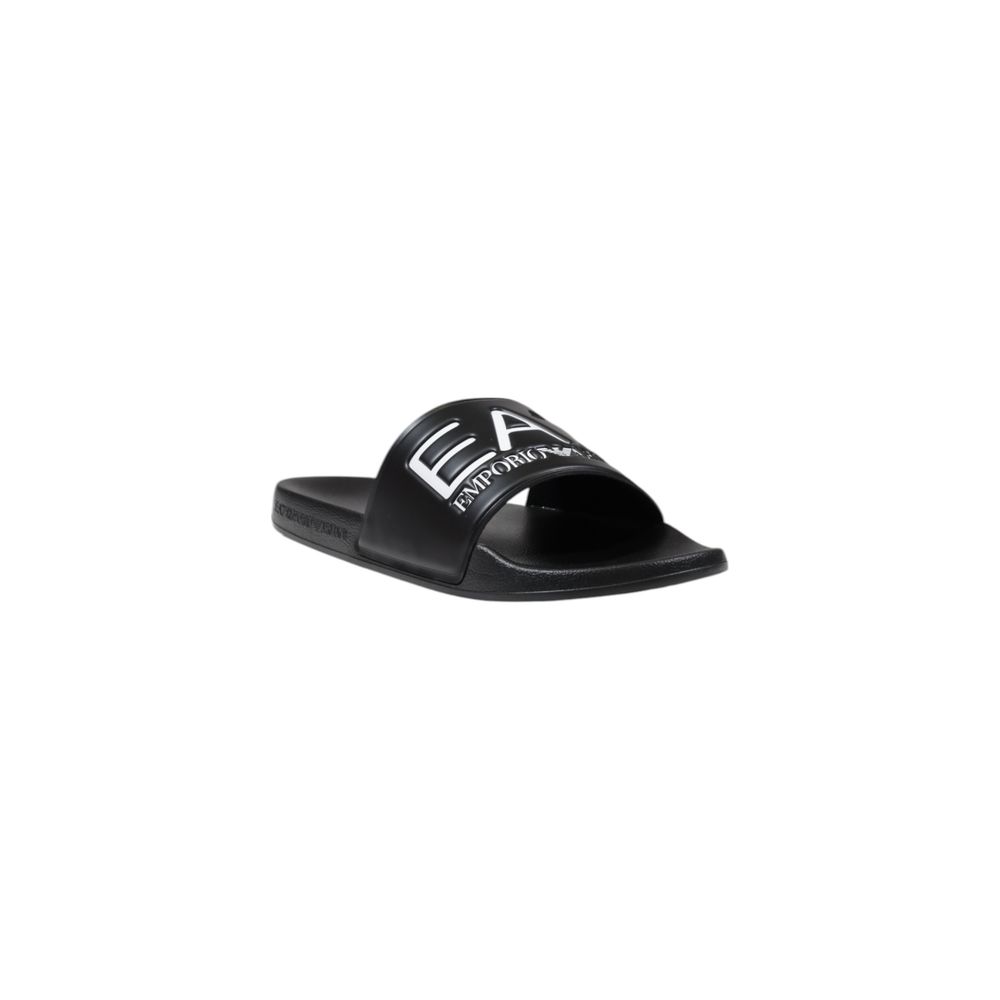 EA7 Emporio Armani Schwarz-weiße PVC-Pantoletten