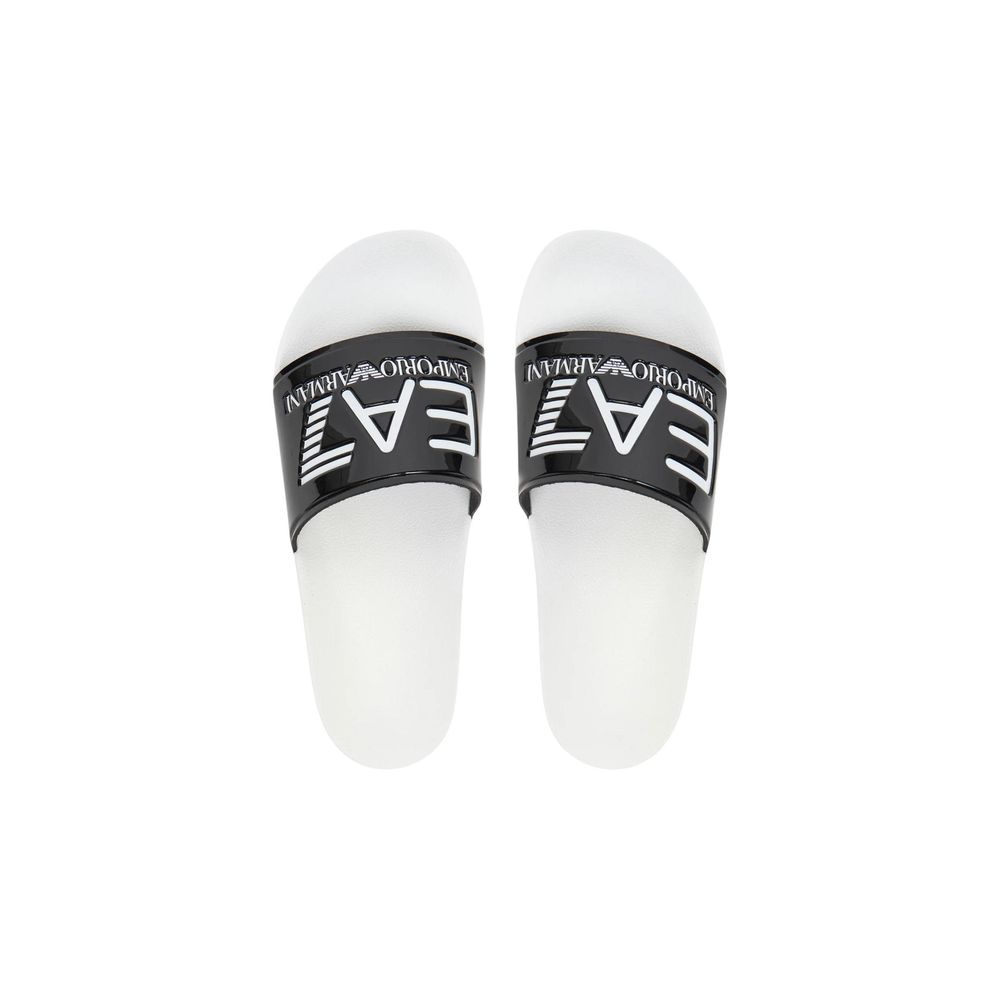EA7 Emporio Armani Schwarz-weiße PVC-Slipper