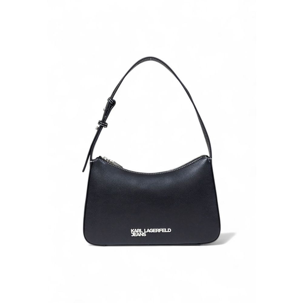 Karl Lagerfeld Schwarze Handtasche aus Kunstleder