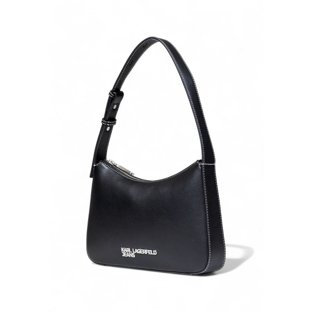 Karl Lagerfeld Schwarze Handtasche aus Kunstleder