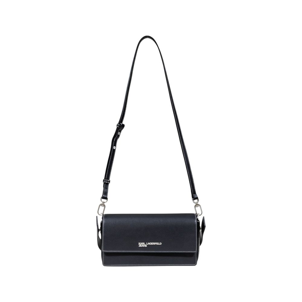 Karl Lagerfeld Schwarze Handtasche aus Kunstleder