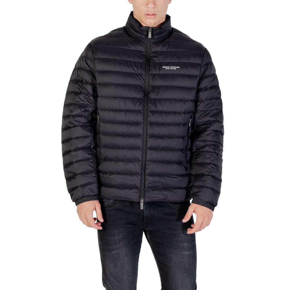Armani Exchange Schwarze Jacke aus Polyamid-Oberstoff