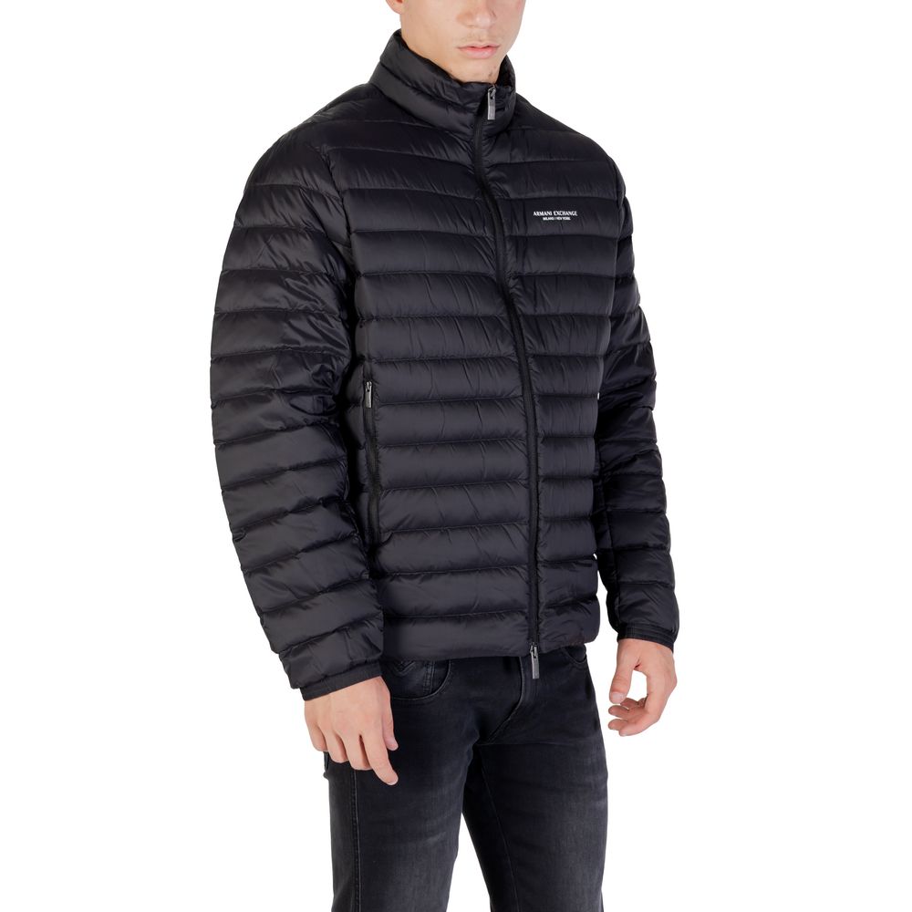 Armani Exchange Schwarze Jacke aus Polyamid-Oberstoff